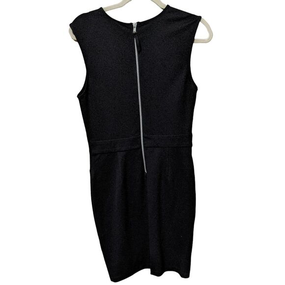 NWT Torn by Ronny Kobo NYC black stretch wrap detail sleeveless mini dress Large - Picture 2 of 11